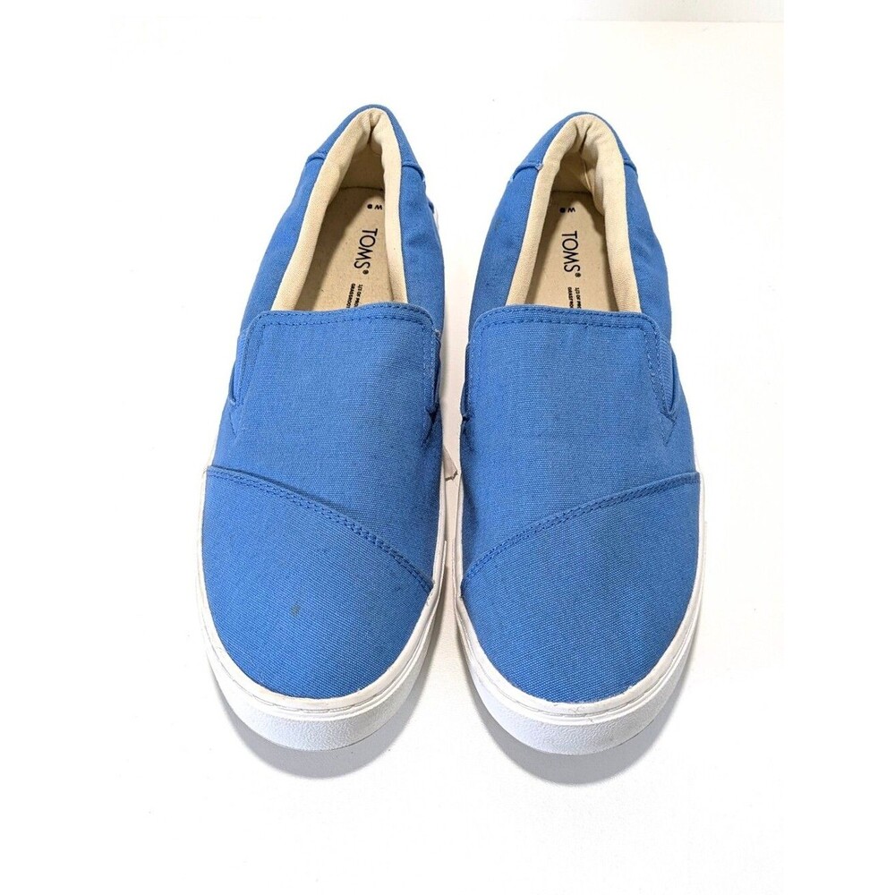 Toms Luca Blue Canvas Slip On Sneakers - Size 9 Womens